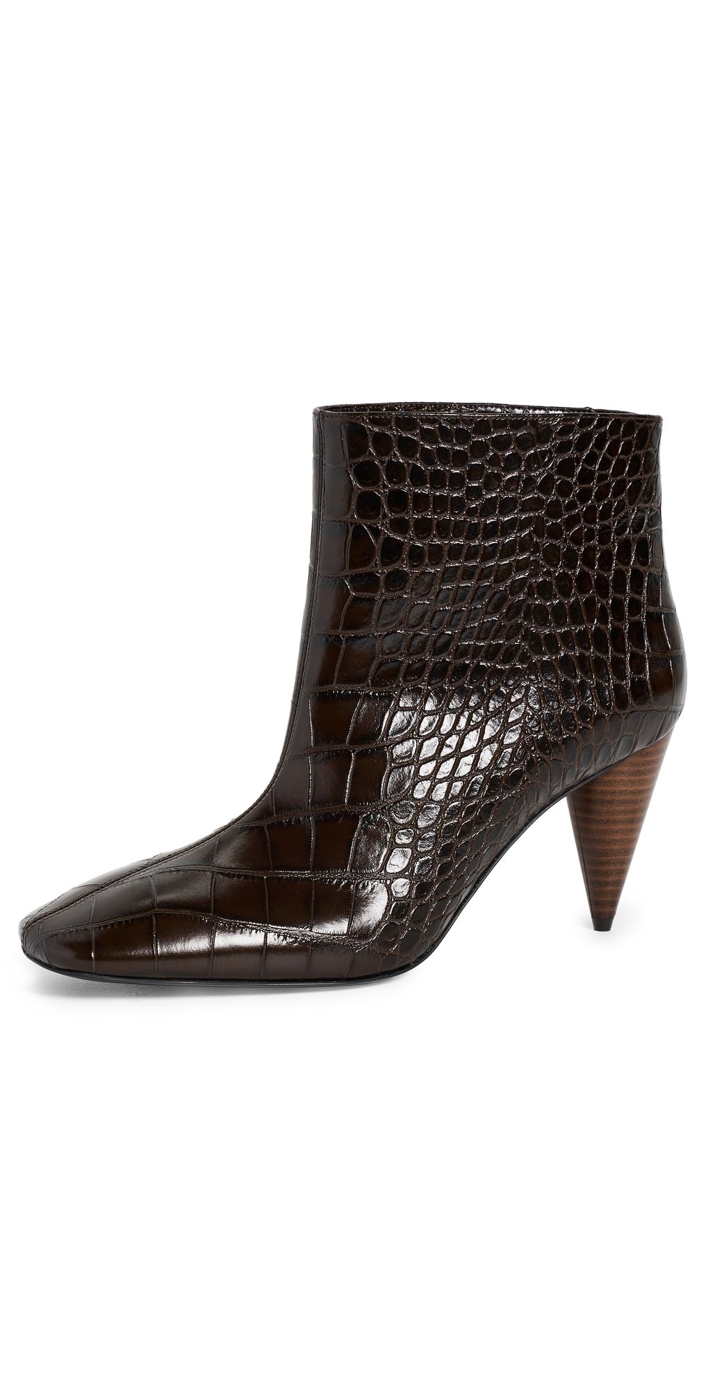 Stella McCartney Wide Cone Heel Booties Coffee 39