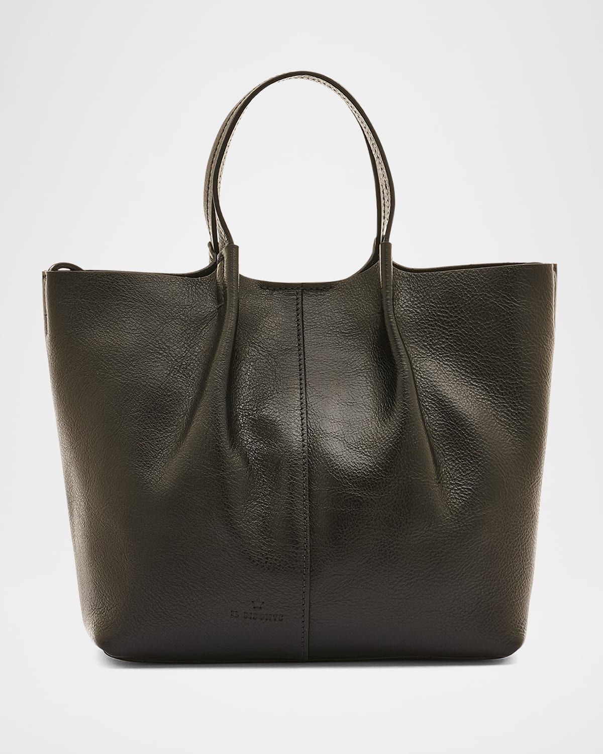 Nina Small Pleated Leather Tote Bag