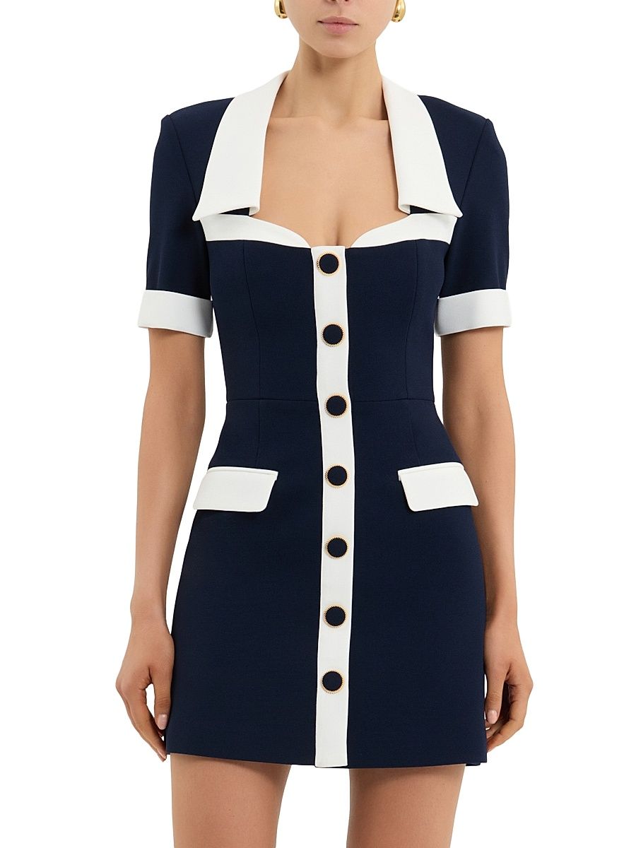 Women's Ula Crepe Minidress - Navy - Size 0