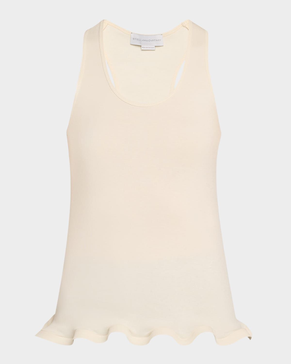 Frilled Hem Rib Tank Top