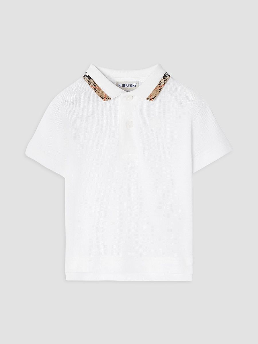 Baby Boy's, Little Boy's & Boy's Check-Trimmed Polo Shirt - White - Size 6 Months