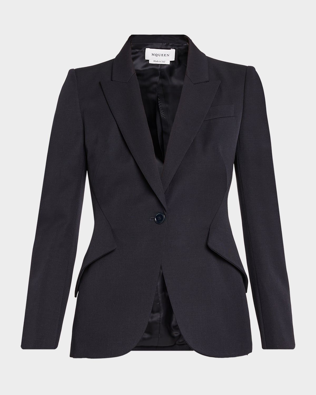 Grain De Poudre Wool Single-Breasted Blazer