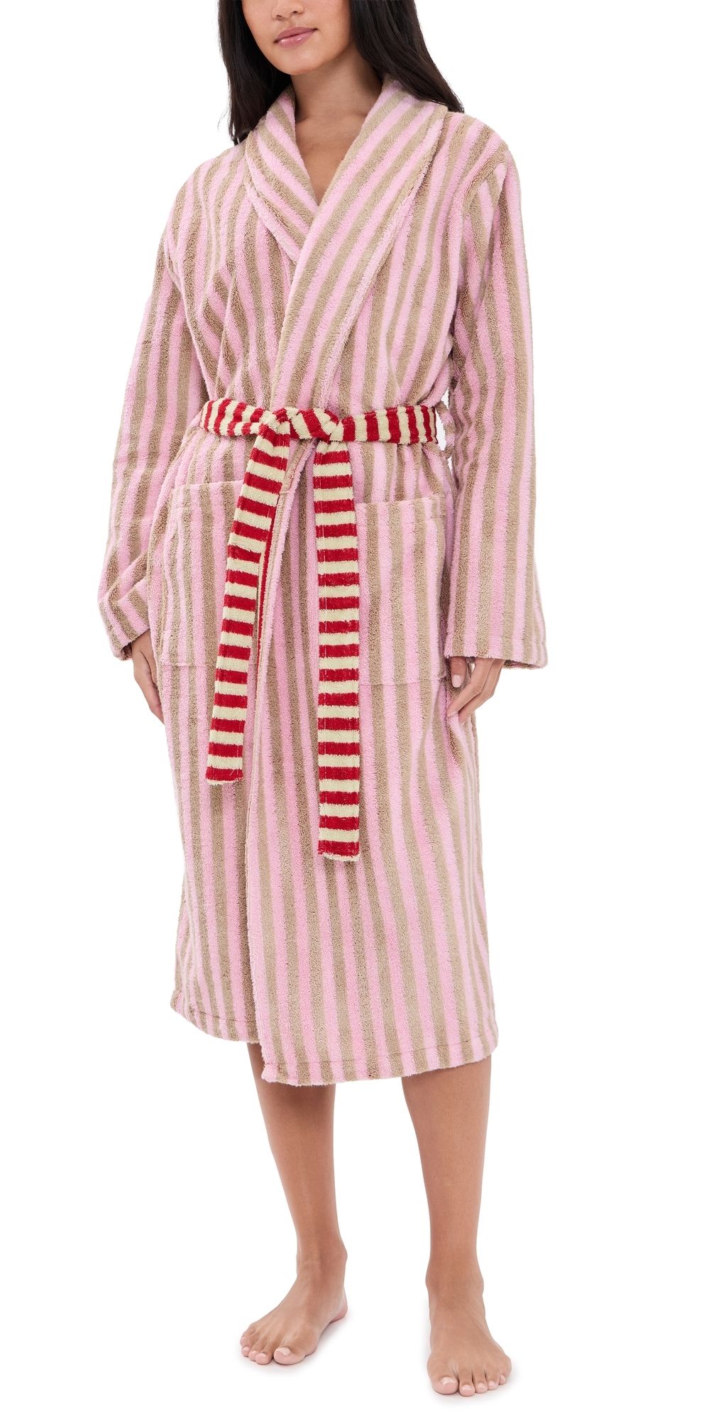 Dusen Dusen Terry Cotton Bathrobe Ladybug S