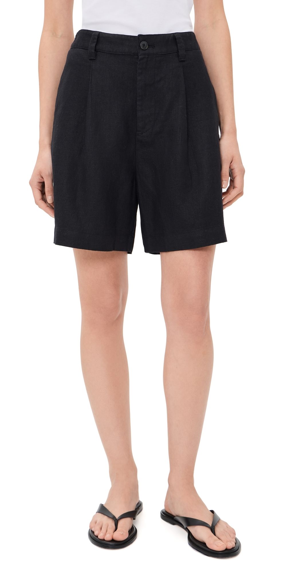 Faherty Sun Strider Pleated Shorts Black 2