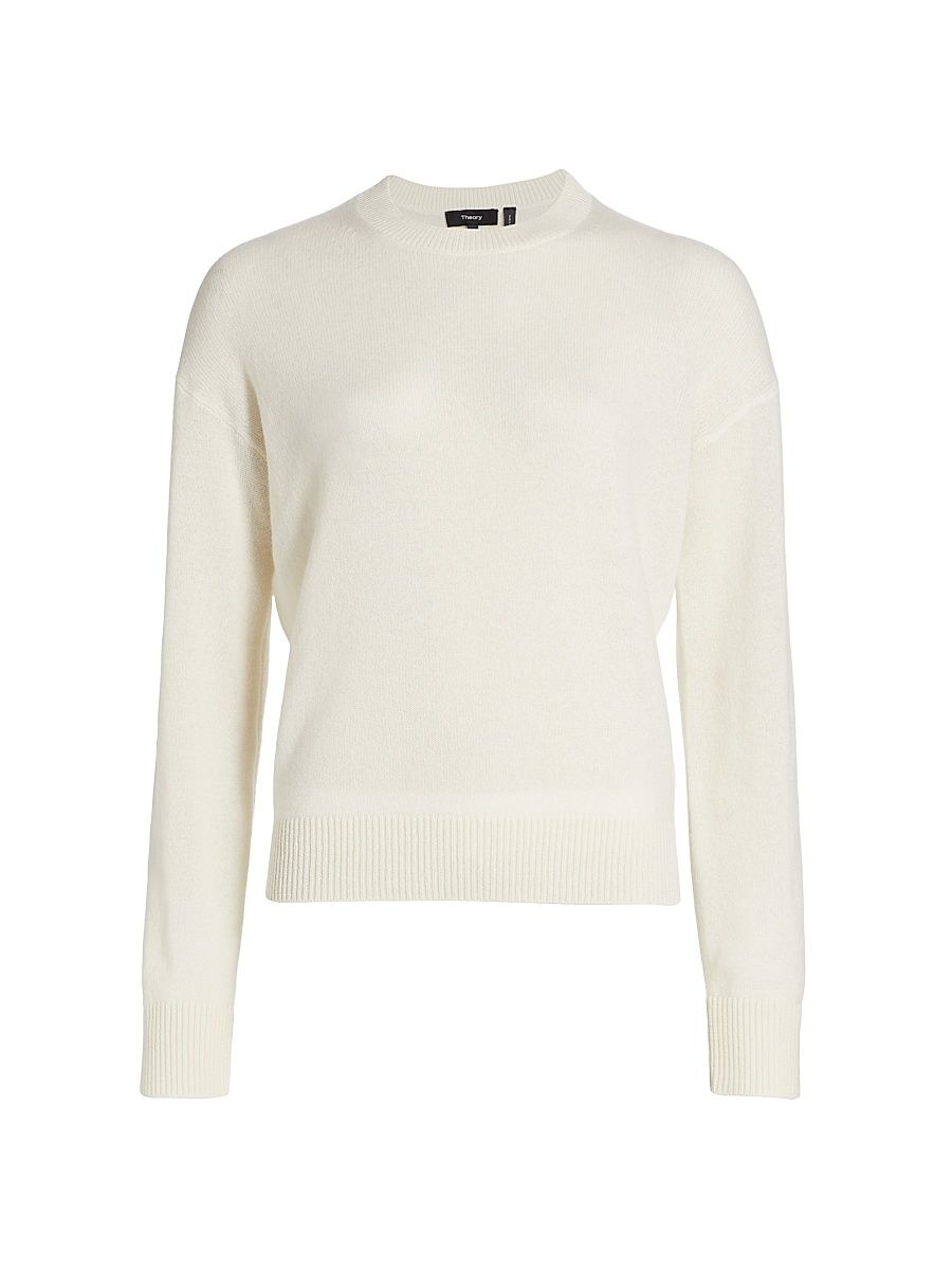 Women's Easy Cashmere Sweater - Ivory - Size XL