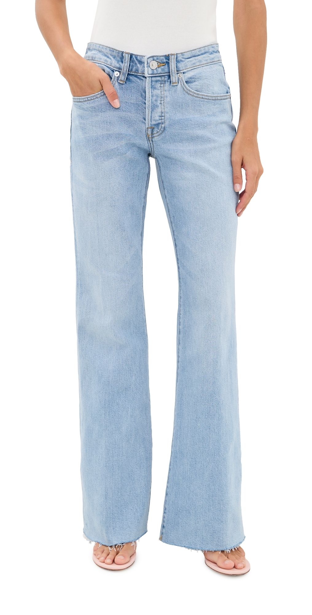 Good American Vintage Low Relaxed Flare Jeans Indigo1288 10