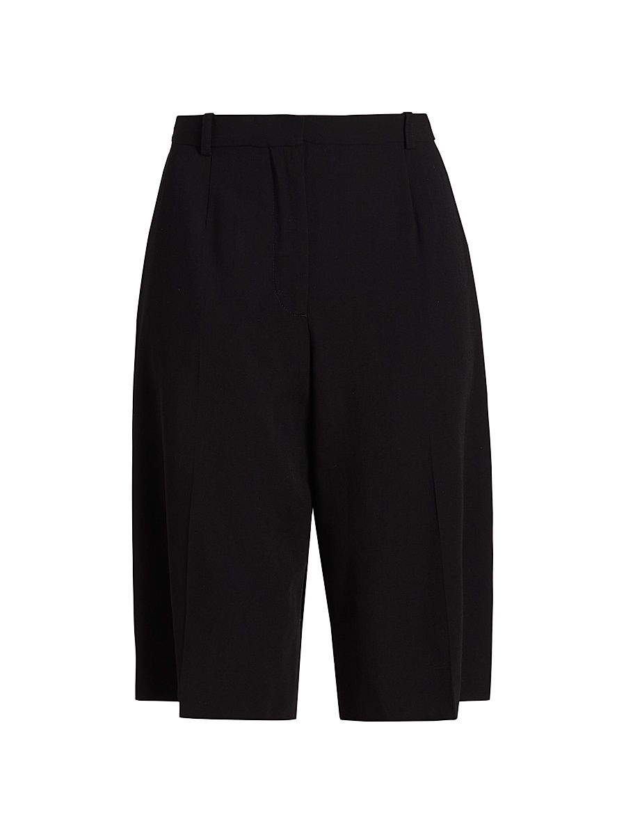 Women's Wide Fluid Shorts - Black - Size 10