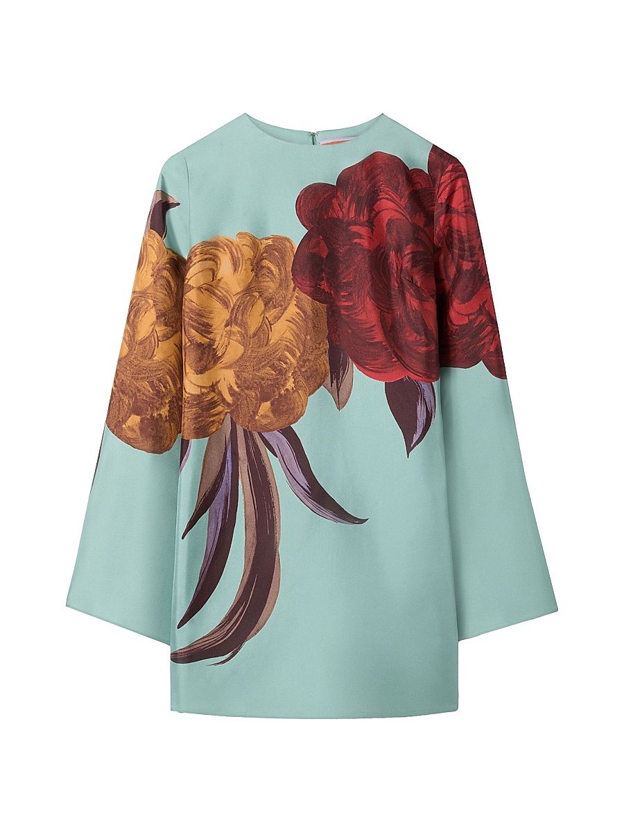 Women's Mini Supremes Swing Dress Placée - Peony Placee Light Blue - Size Large