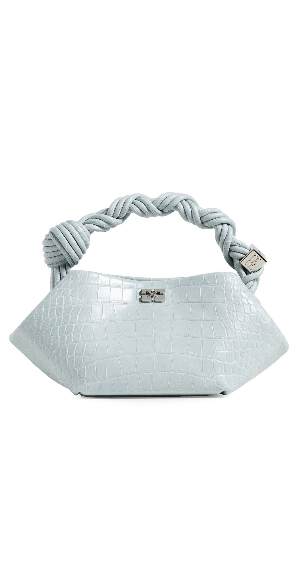 GANNI Bou Mini Croco Bag Delicate Blue One Size