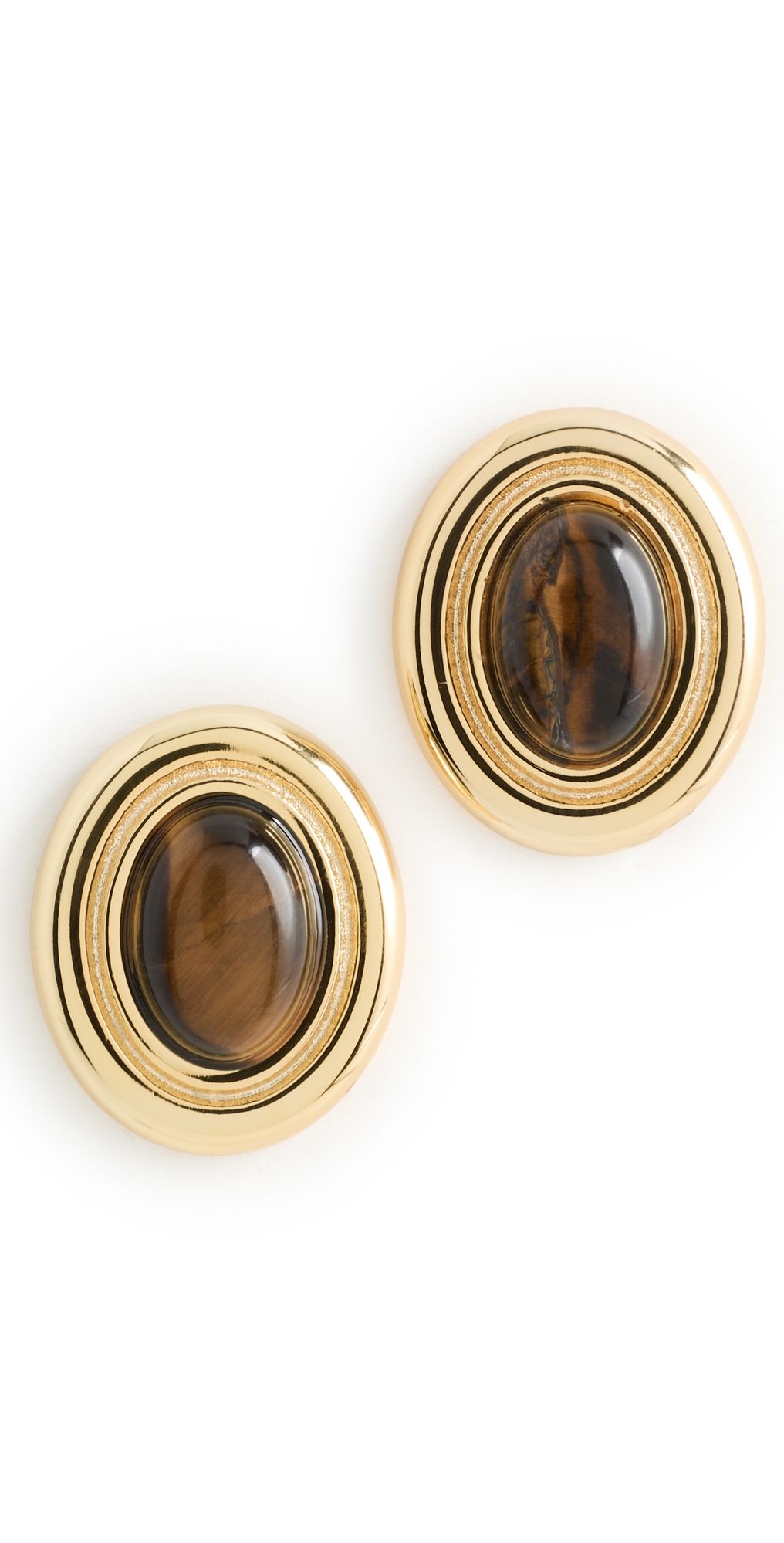Heaven Mayhem Prize Earrings Tigers Eye Gold One Size