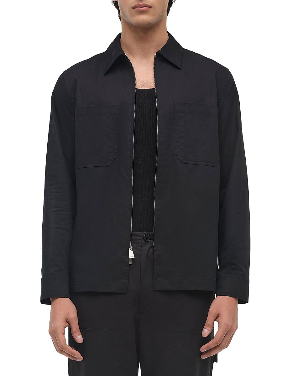 Men's Thatcher Cotton-Blend Zip-Front Carpenter Jacket - Black - Size XL