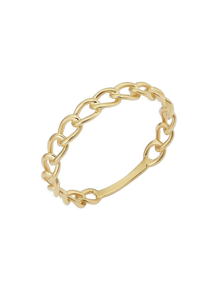 Women's 14K Yellow Gold 1956 Dainty Curb Link Ring - Yellow Gold - Size 8