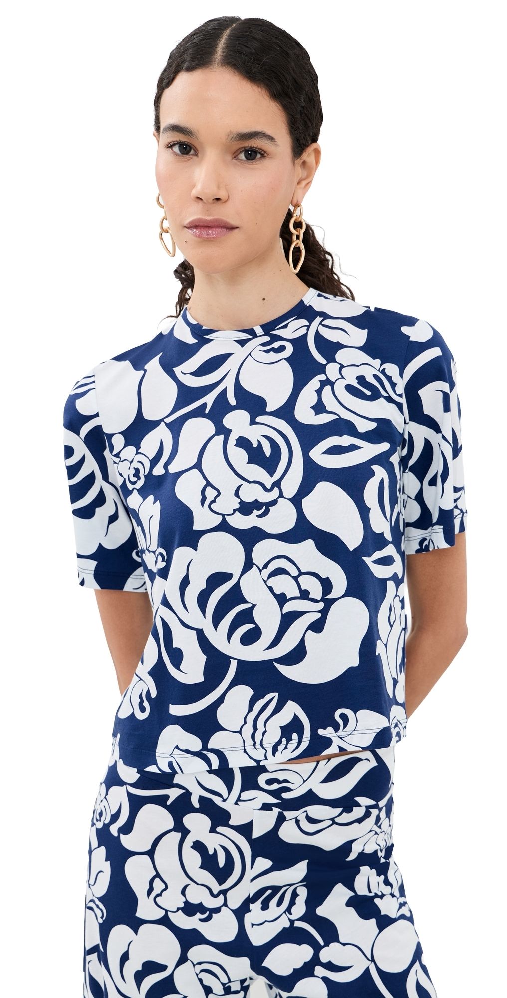 De Loreta Dakota Top Flora Navy M