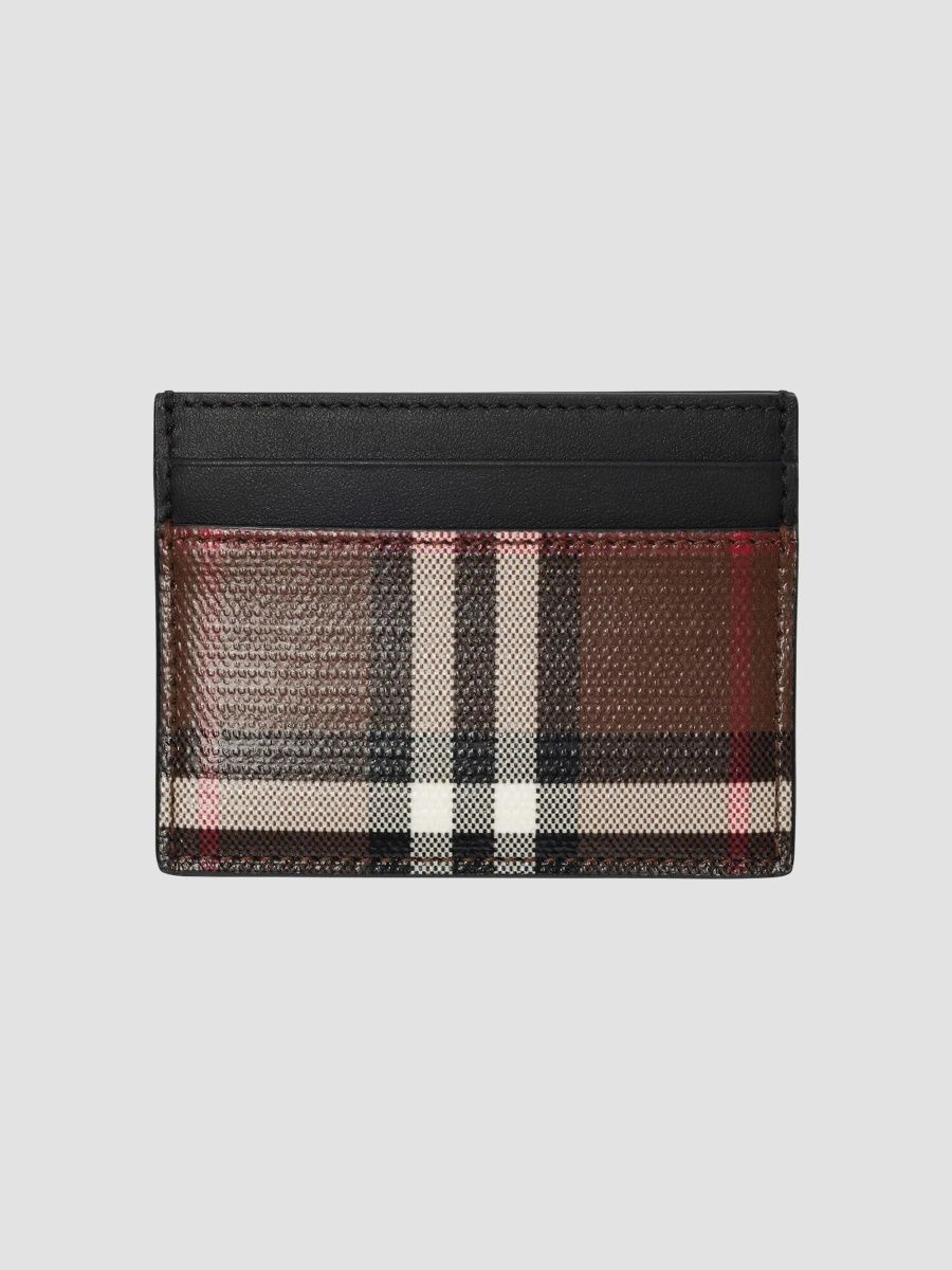 Burberry Women's Check Card Case - Chocolate Brown