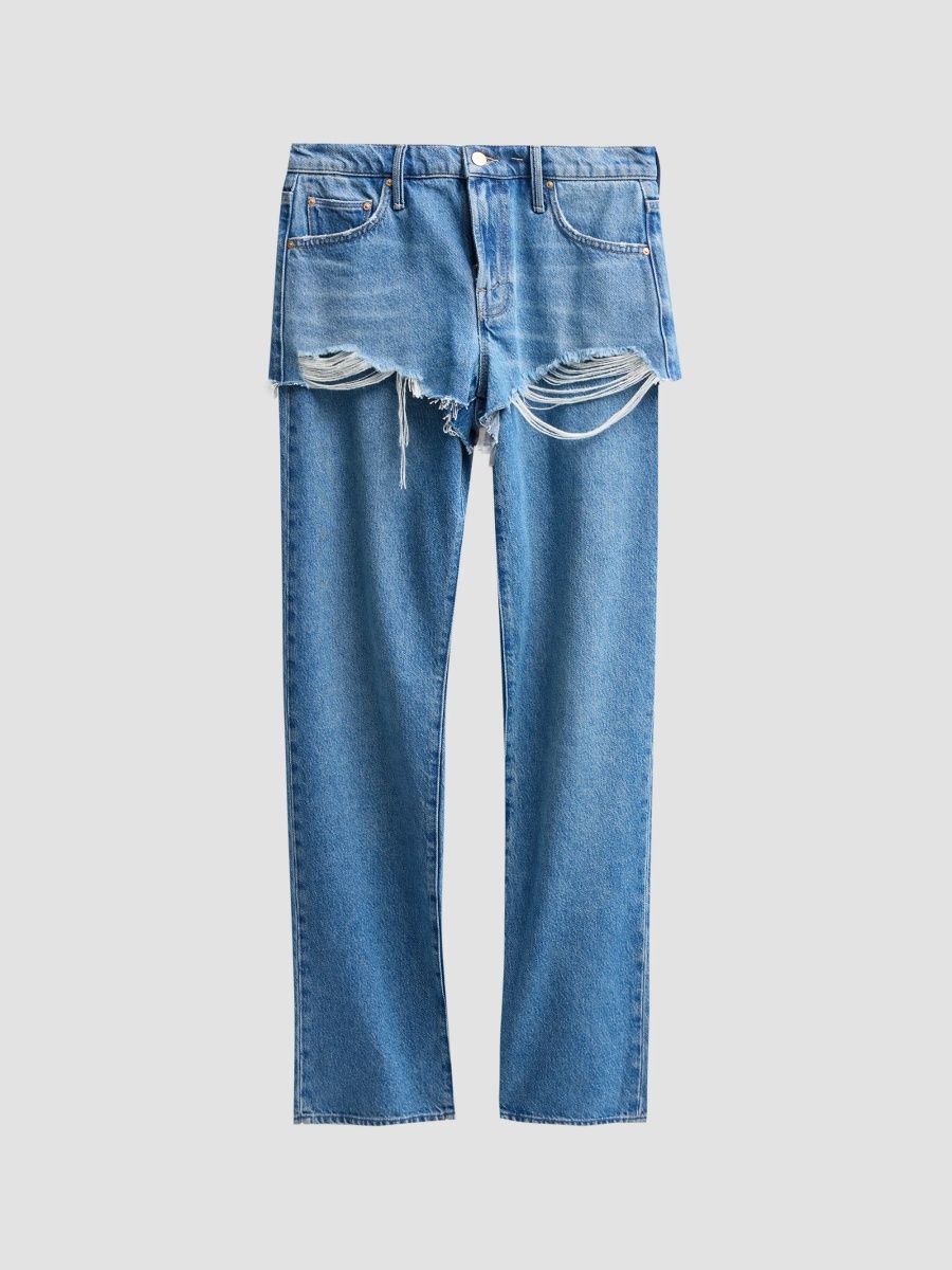 Mother Women's The Shortie Relish Heel Denim Straight-Leg Jeans - Refill - Size 24