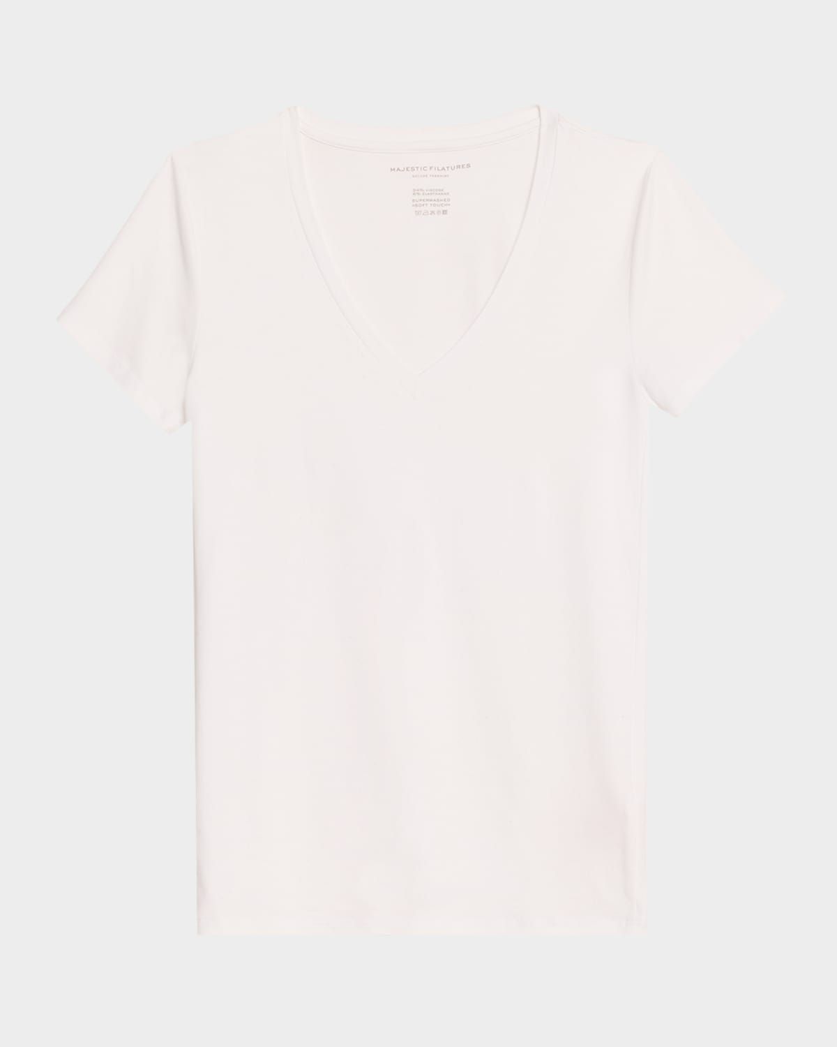 Soft Touch Short-Sleeve V-Neck Top