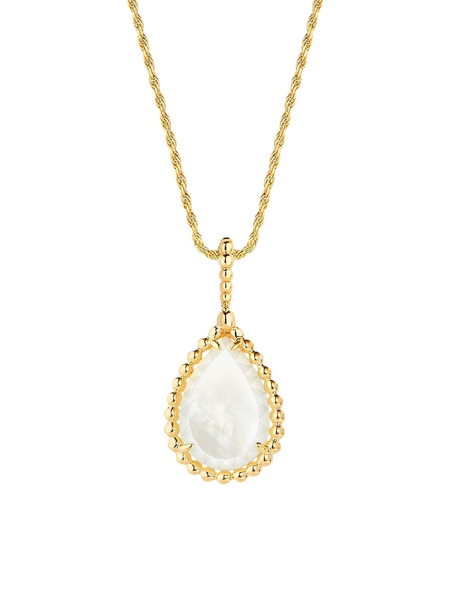 Women's Serpent Bohème 18K Yellow Gold & Mother-Of-Pearl Pendant Necklace - Gold