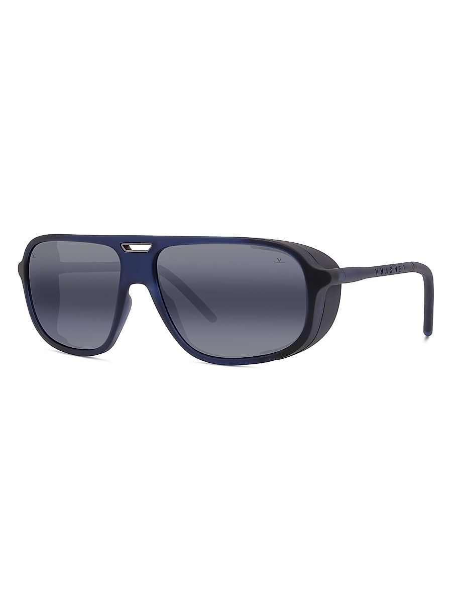 Men's Ice 02 61MM Pilot Sunglasses - Blue Mirror Matte Blue