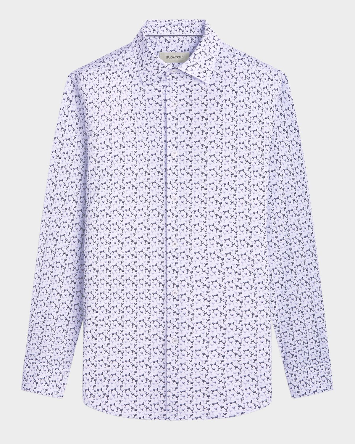 Men & apos;s OoohCotton James Cocktail-Print Sport Shirt