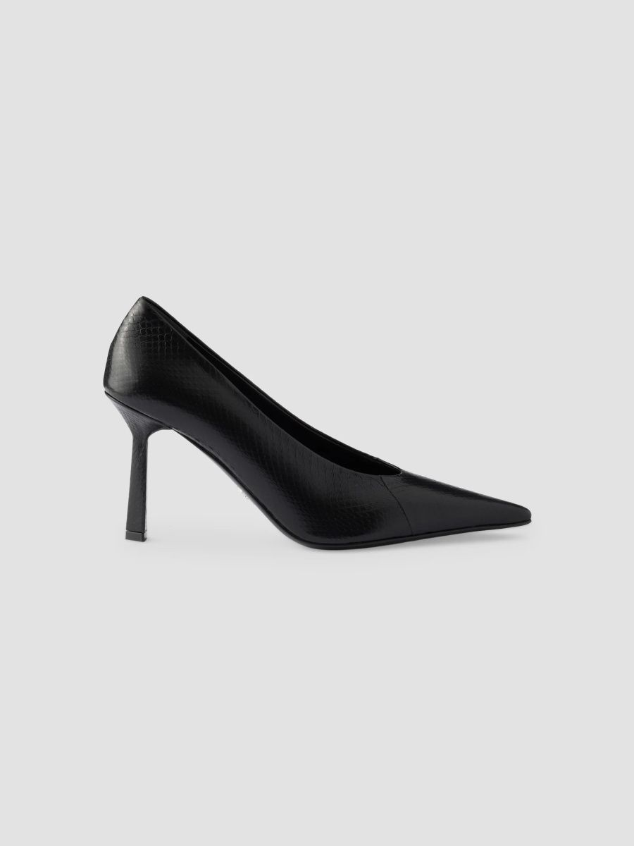 Prada Women's Ayers Leather Pointy Toe Pumps - Black - Size 7