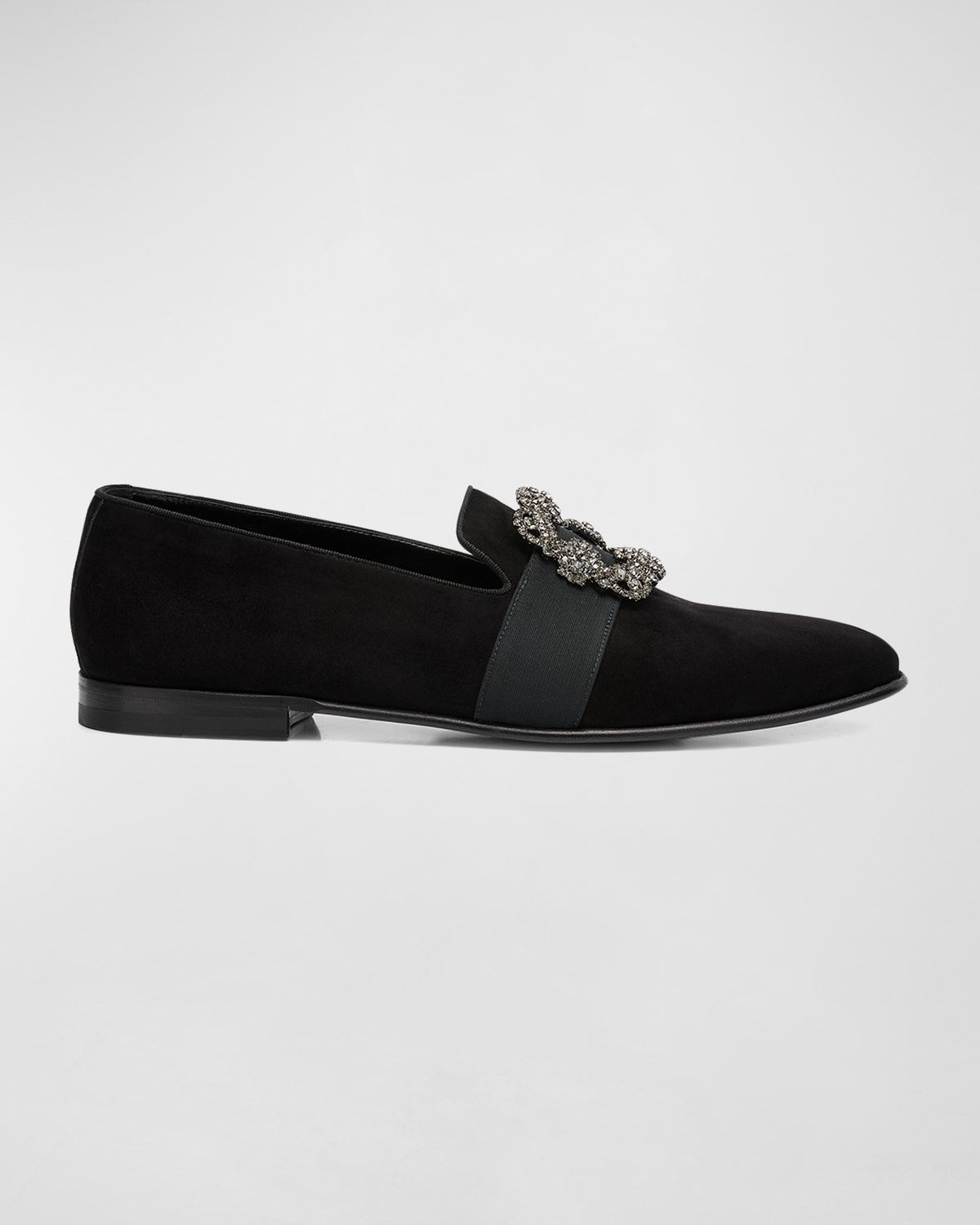 Men & apos;s Carlton Suede Crystal Buckle Loafers