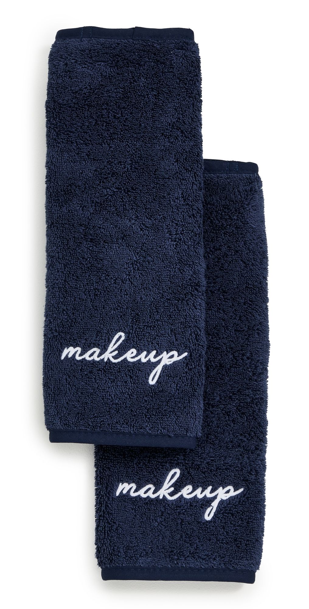 Weezie Makeup Towels 2 Pack Navy/White One Size