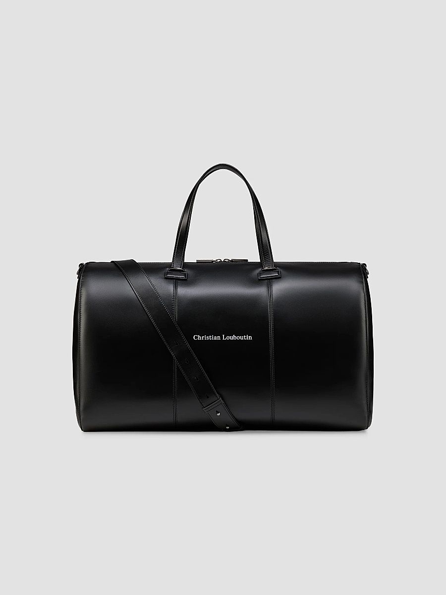 Christian Louboutin Men's Tactical Leather Duffel Bag - Black