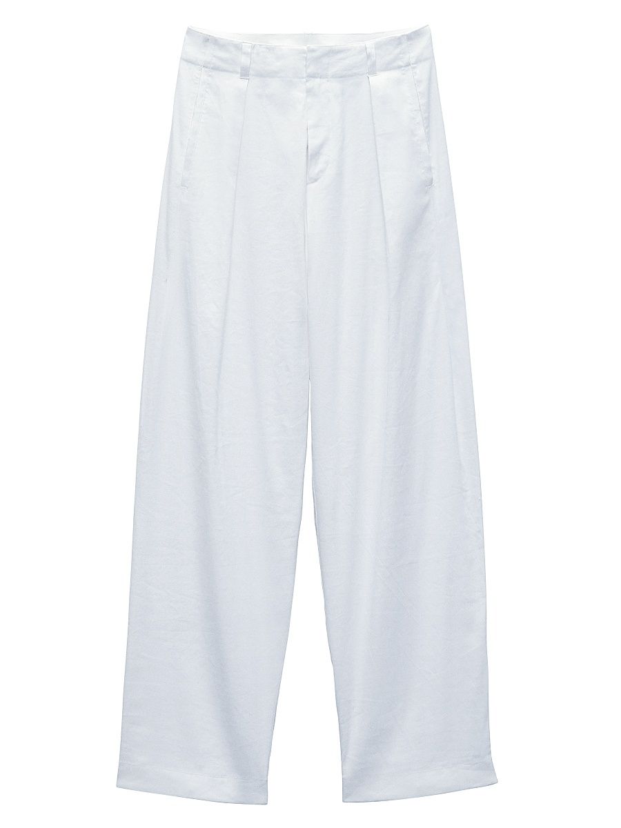 Women's Donovan Relaxed Linen Pants - White - Size 16