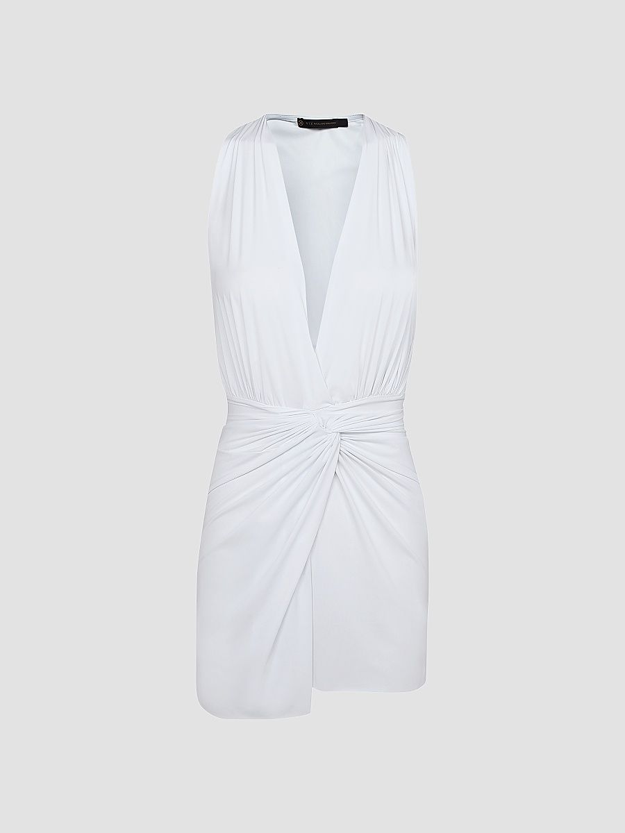 Women's Karina Cover-Up Mini Dress - White - Size Large