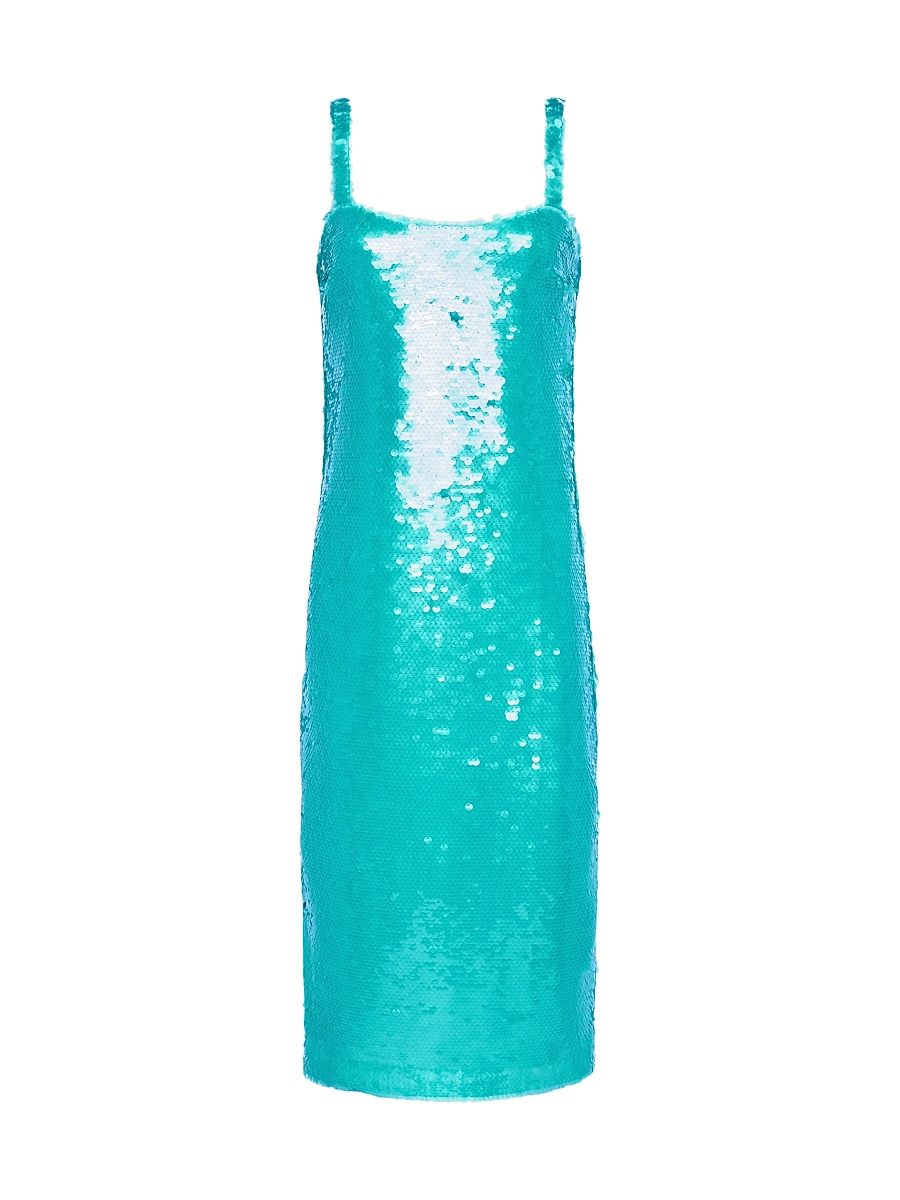 Women's Gabin Sequin Midi-Dress - Bright Jade - Size 10