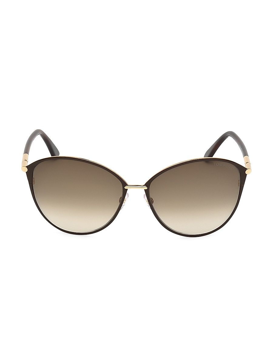 Women's Penelope 59MM Polarized Lens Oversize Round Sunglasses - Gold