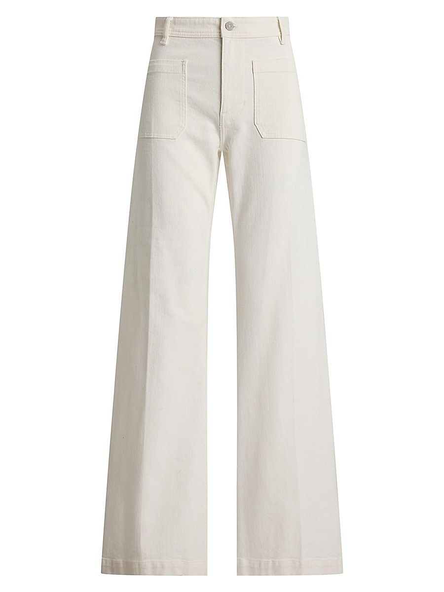 Women's Beaton Cotton Denim Pants - Burgoes Wash - Size 34