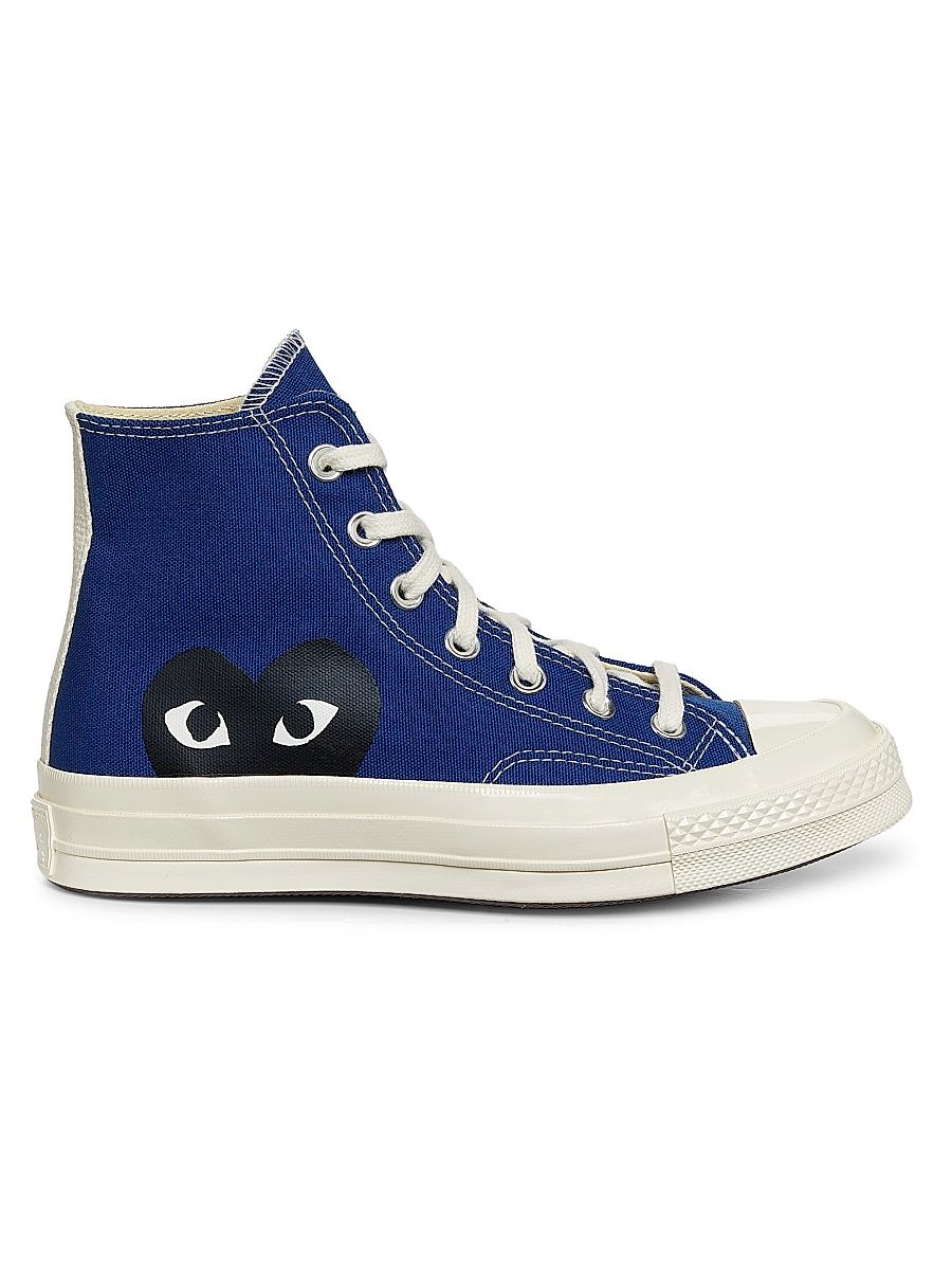 CdG PLAY x Converse Women's Chuck Taylor All Star Peek-A-Boo High-Top Sneakers - Blue - Size 11
