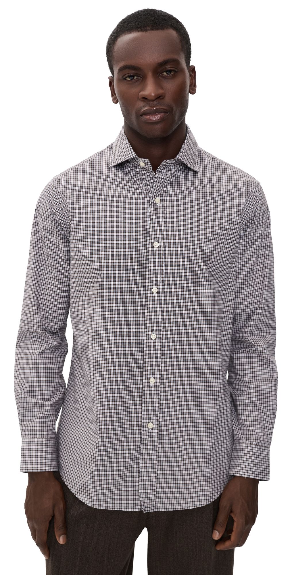 Polo Ralph Lauren Original Label Poplin Check Sport Shirt White Nutmeg Brown Multi L