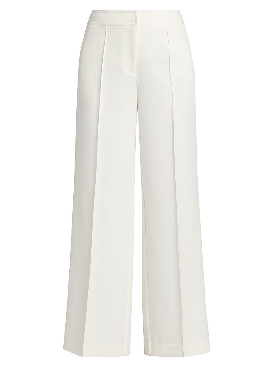 Women's The Lowen Pintuck Wide-Leg Pants - Sky White - Size 16