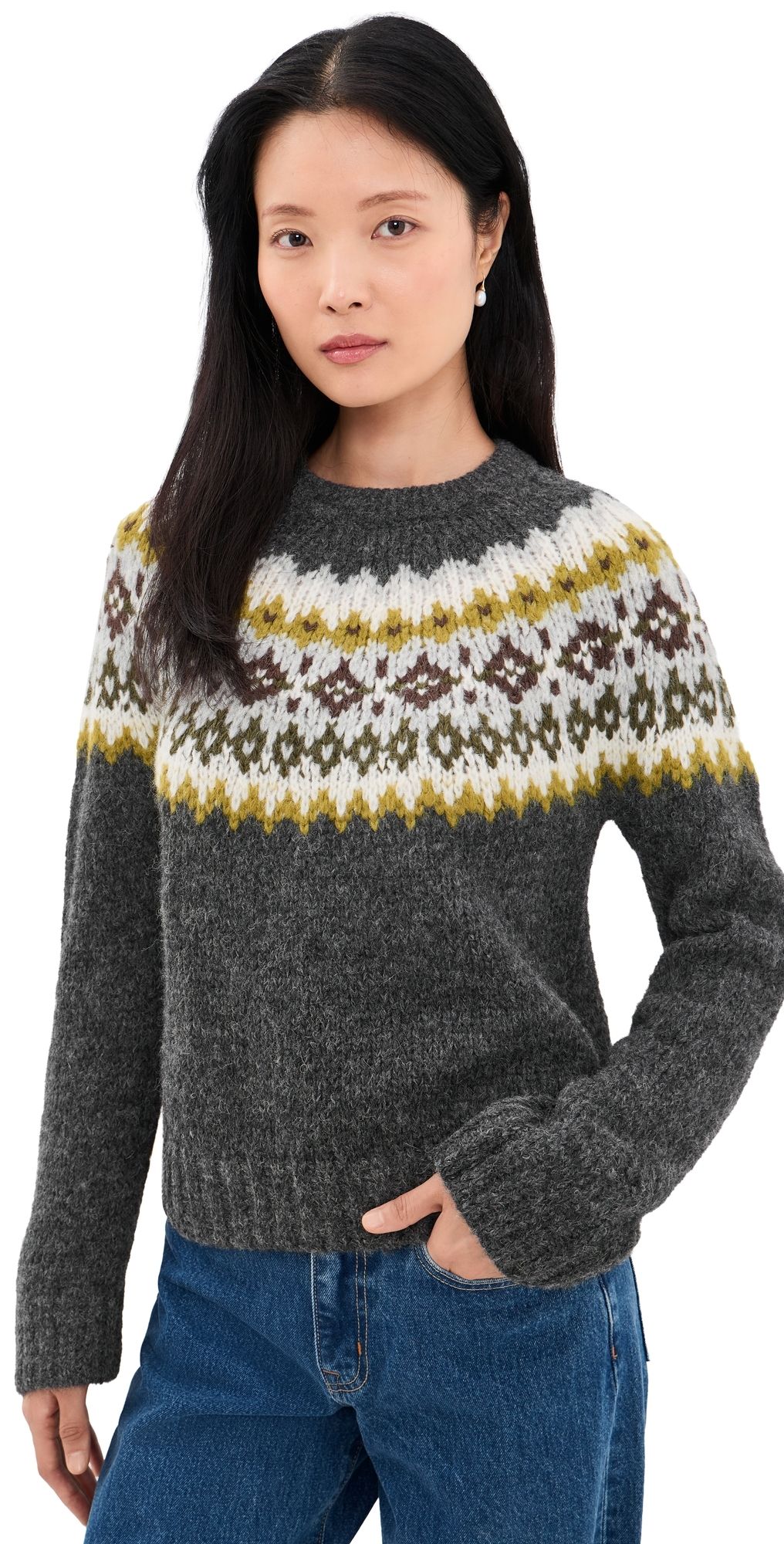 Velvet Edith Alpaca Sweater Multi XS