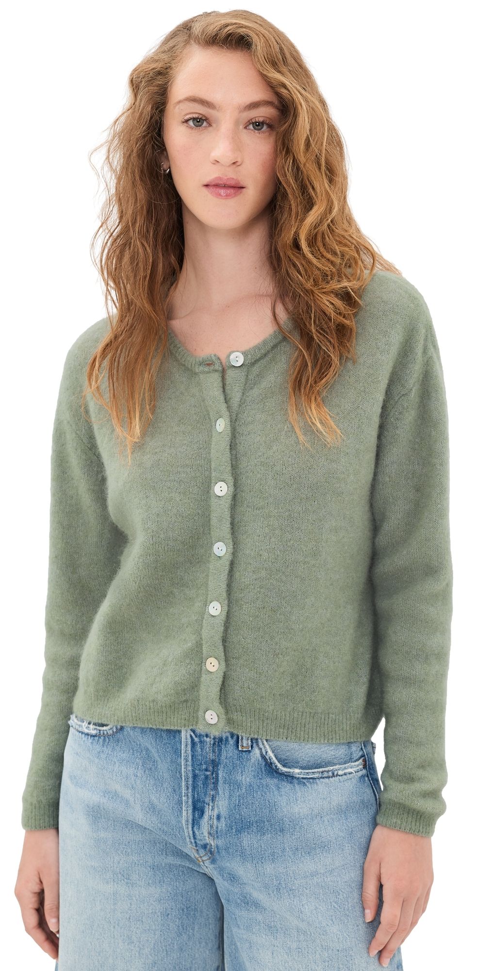 American Vintage Vitow Cardigan KAKI MULTICHINE L