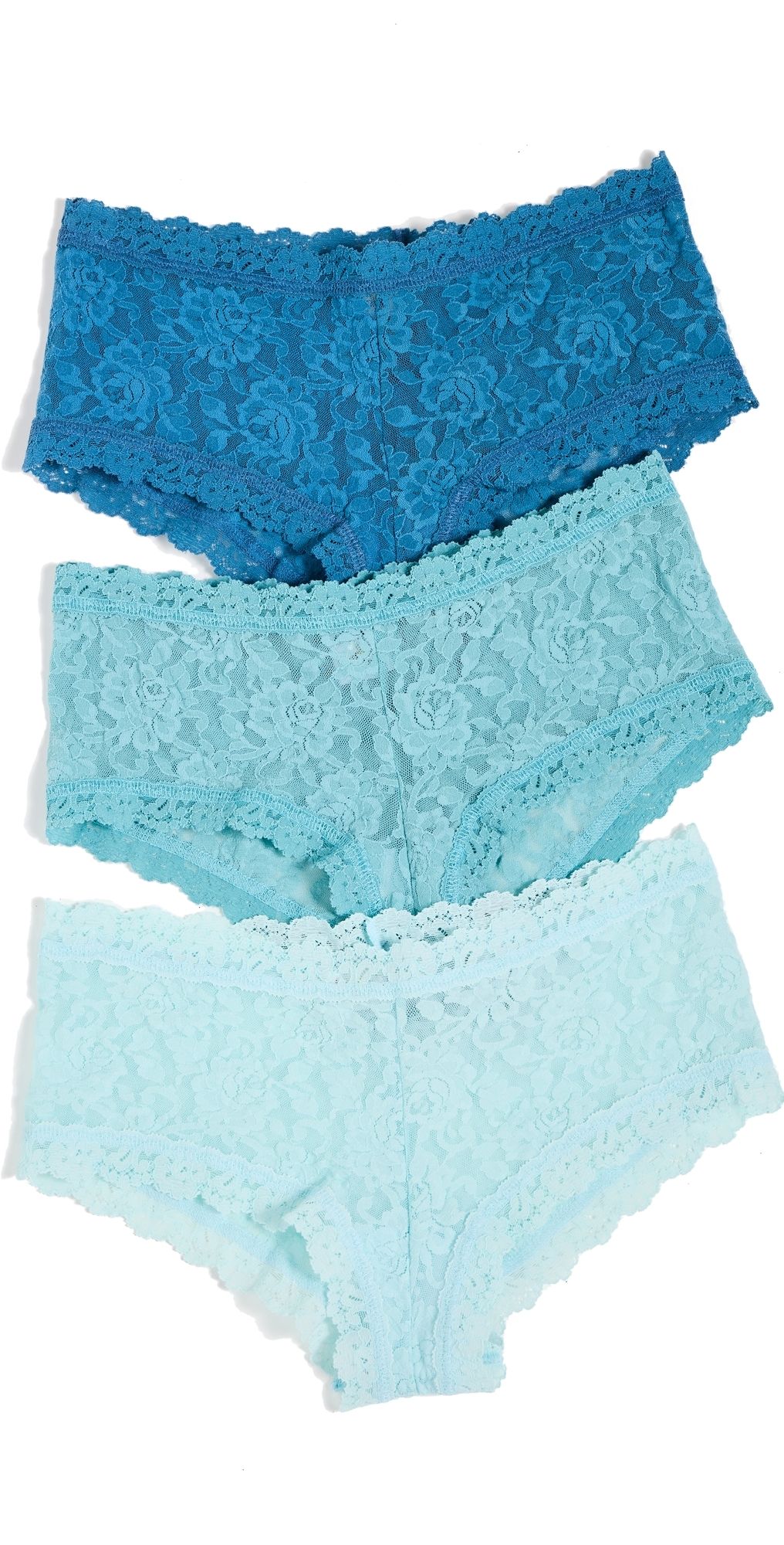 Hanky Panky Lace Boy Shorts 3 Pack Something Blue L