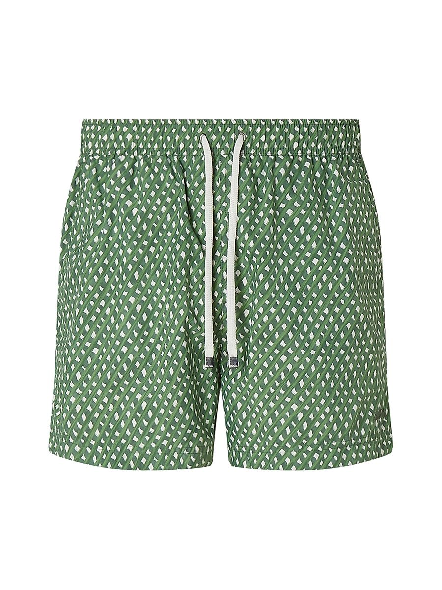 Men's Oasi Pattern Swim Trunks - Pine Green - Size XXXL