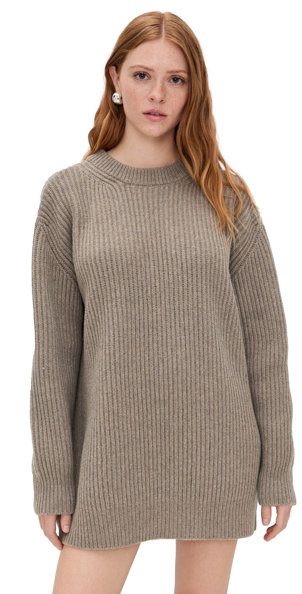 MM6 Maison Margiela Crewneck Sweater Dress Beige S