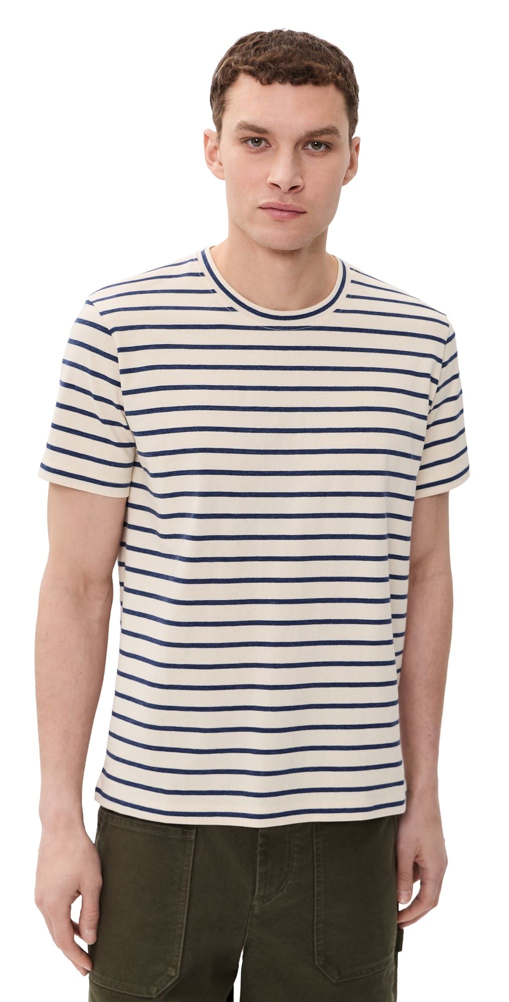 Alex Mill Standard Tee In Pablo Stripe Ivory/Navy L