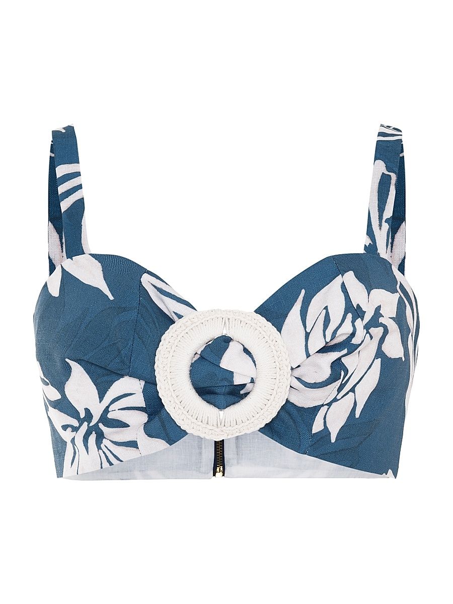 Women's Artichoke Bralette Top - Dark Blue - Size 6