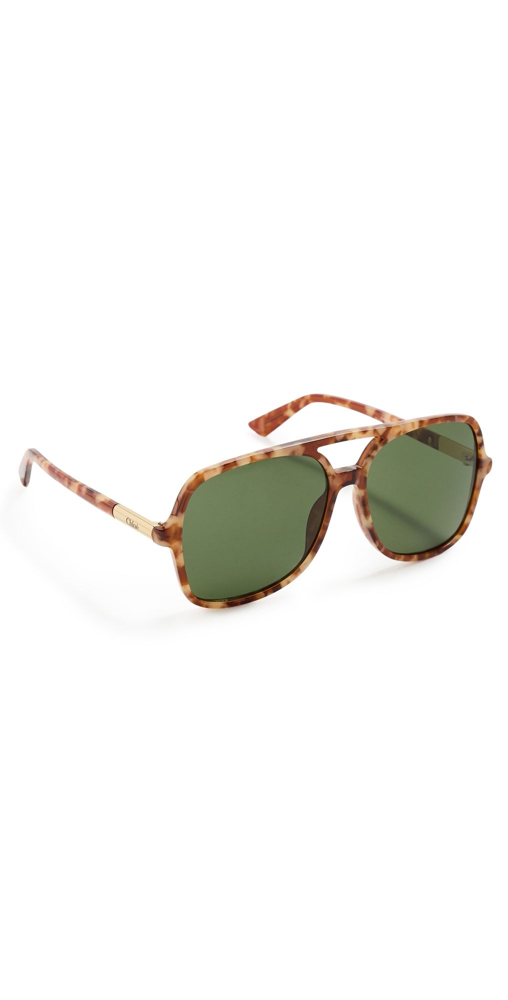 Chloé Judy Sunglasses Havana-Havana-Green One Size