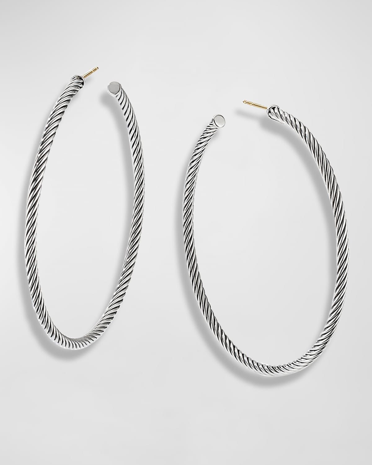 Sculpted Cable Hoop Earrings