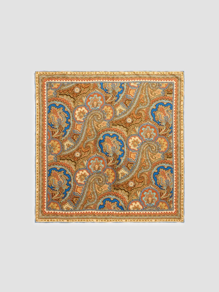 Zimmermann Women's Paisley Silk Foulard Scarf - Tan Paisley