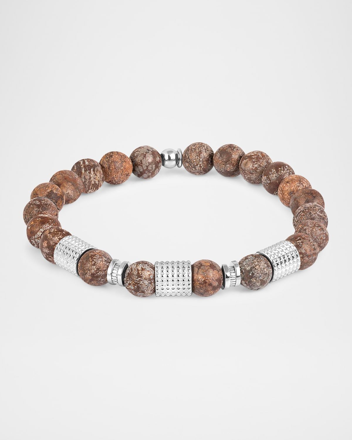 Men & apos;s Obsidian Beaded Bracelet