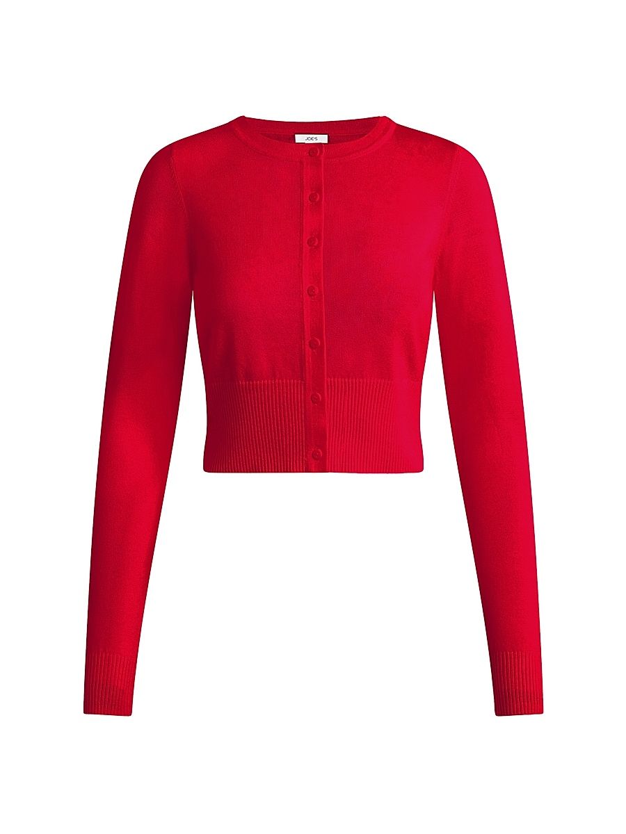 Women's The Shrunken Cardigan - Cherry Red - Size Medium