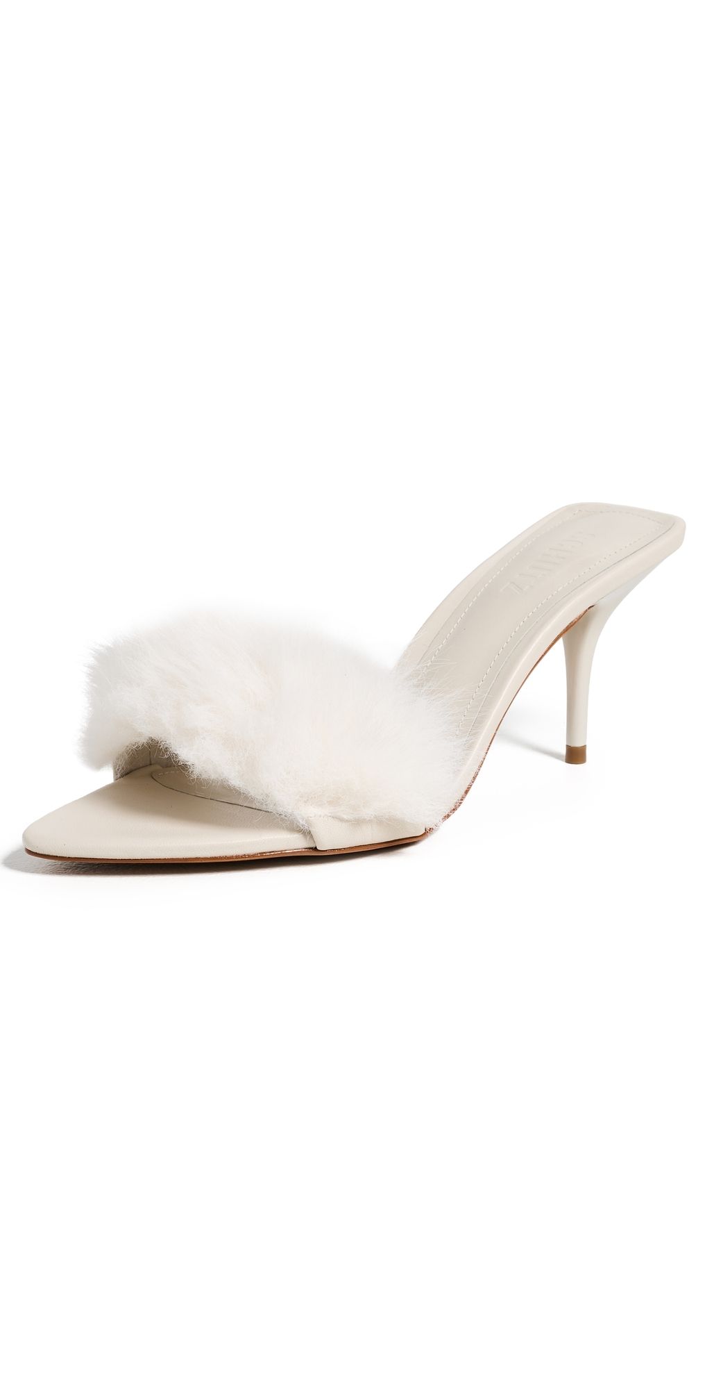 Schutz Elodie Fur Mules Pearl 7