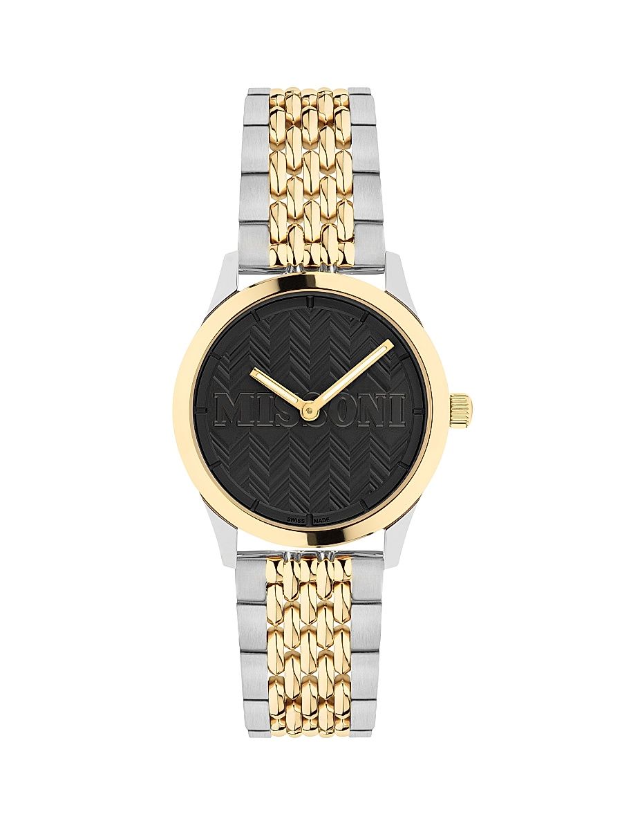 Men's Missoni Zigzag Lover Two-Tone Stainless Steel Bracelet Watch/34MM - Two Tone