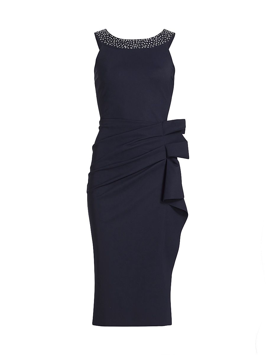 Women's Beaded Midi Dress - Blue Notte - Size 14